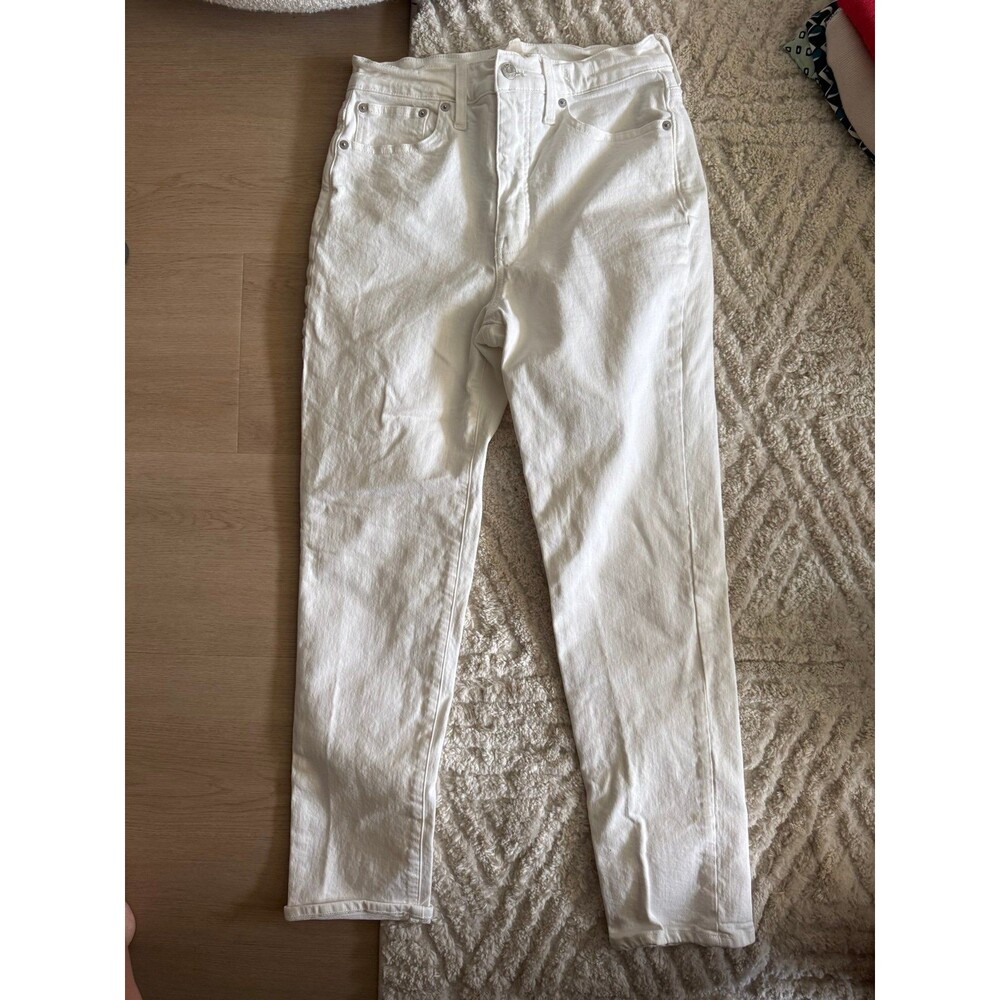 Madewell High-Rise White Straight-Leg Jeans
